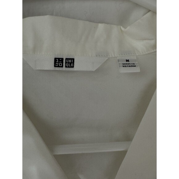 Chic Uniqlo Oversized Minimalist Popover 3/4 Sleeve Top Preppy Classic Capsule M - Picture 2 of 4